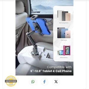 Adjustable Car Tablet and Phone Holder